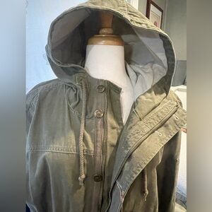 Weatherproof Military Green Hooded Jacket